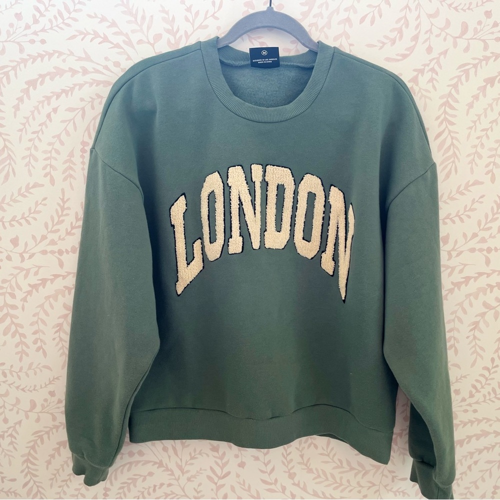 London Sweatshirt in Emerald Green